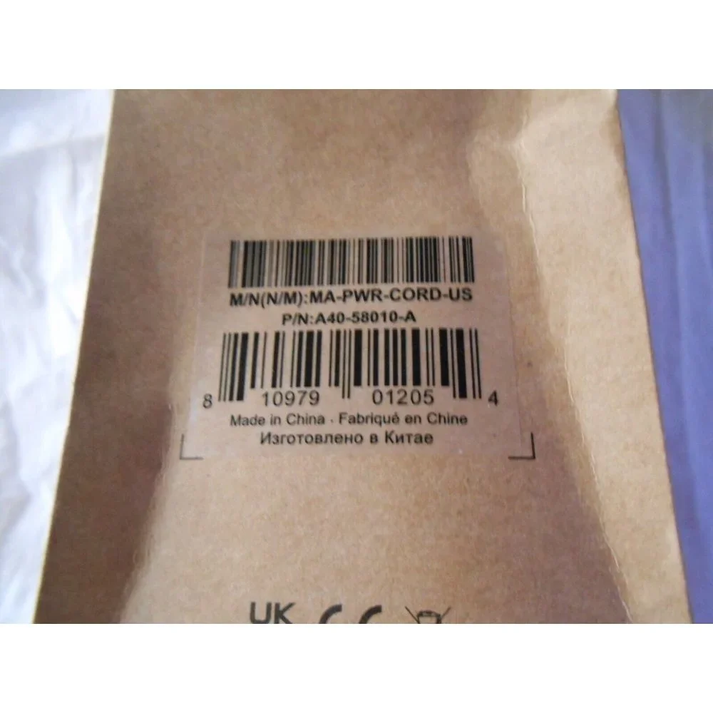 NEW Genuine Cisco‎ Meraki MA-PWR-CORD-US A40-58010 Notched Power Cord Cable
